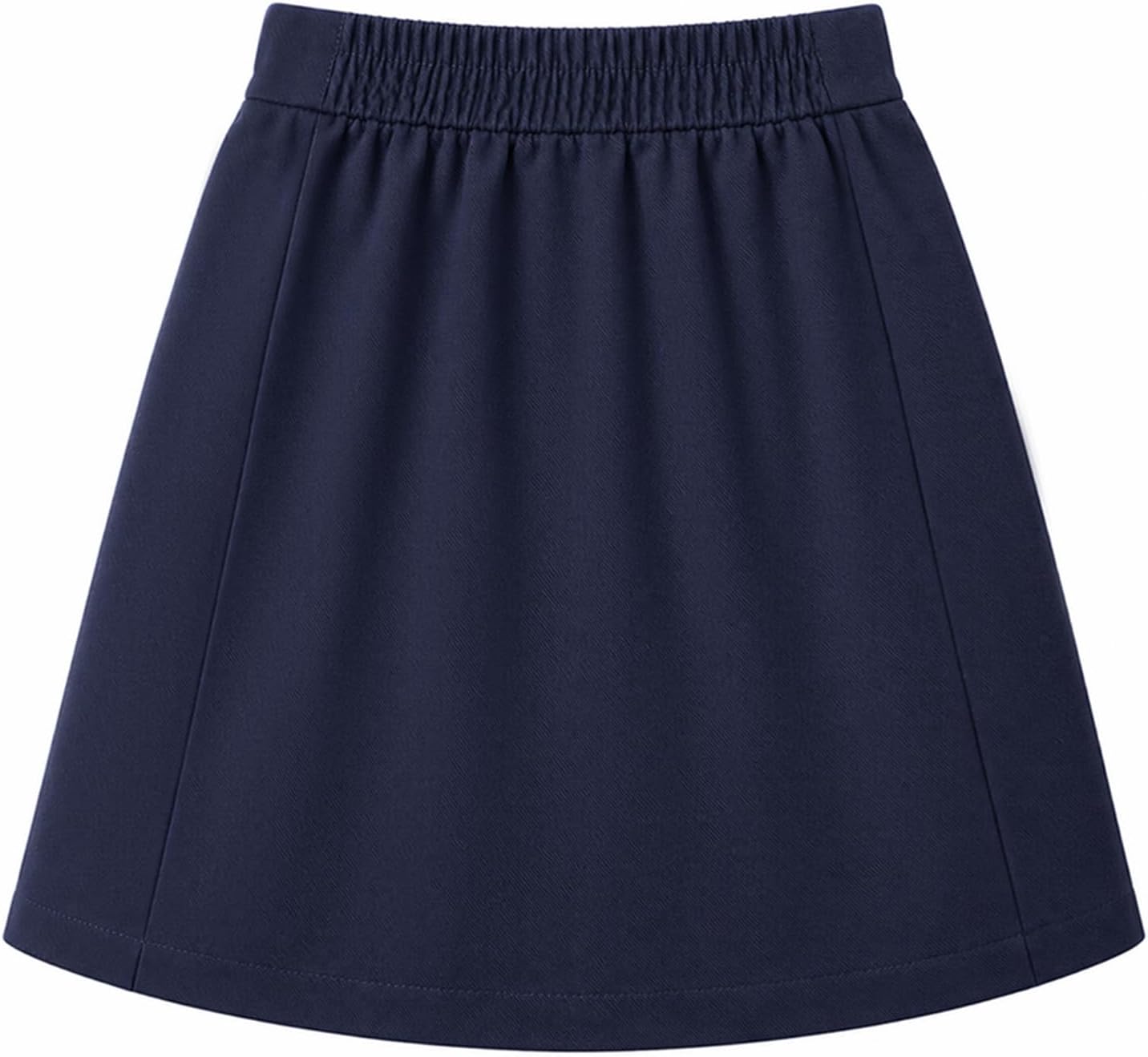 HILEELANG Girls Skort with Built-in Shorts School Uniform Twill Skirt Kids 4-13 Elastic Waist with Pockets