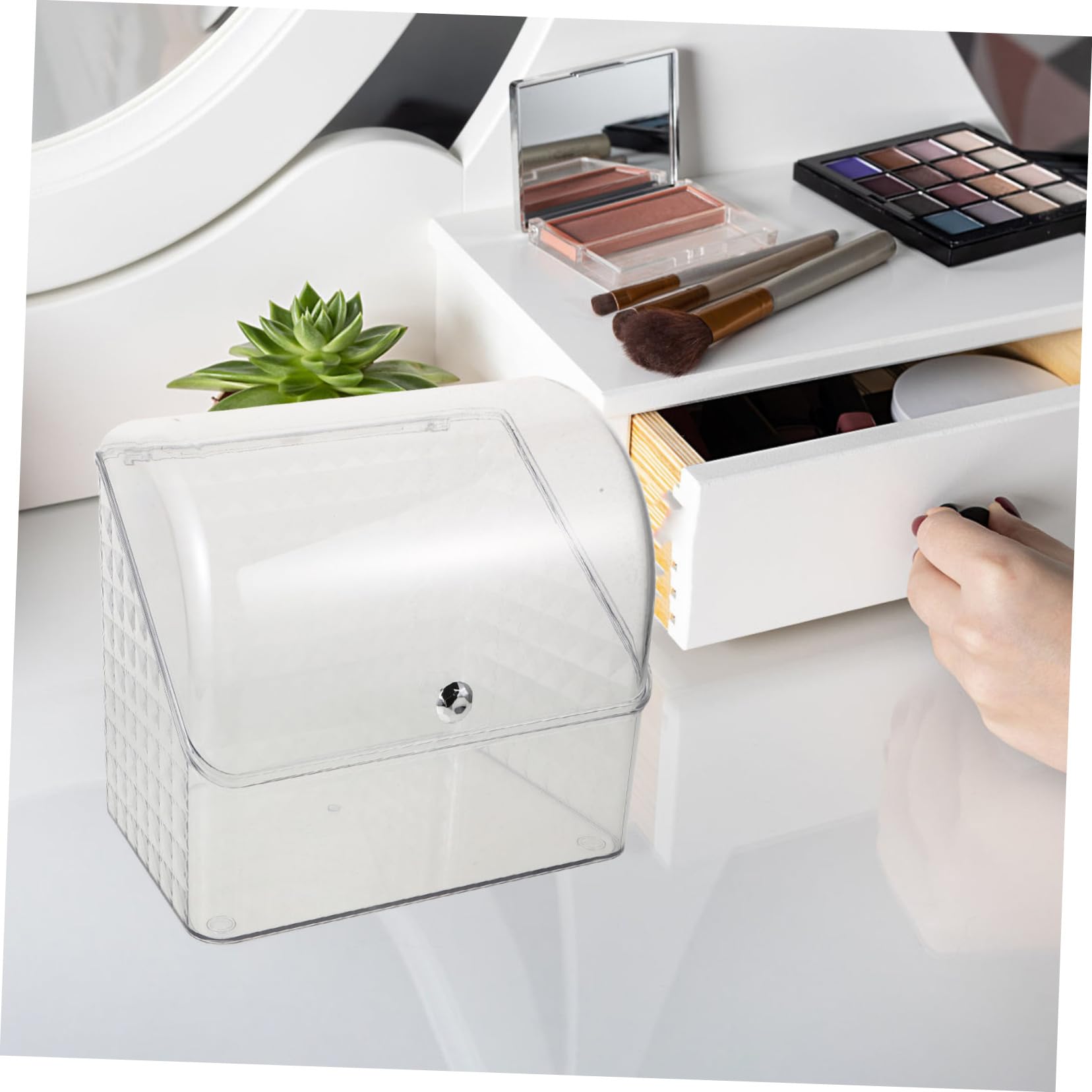 Ciieeo Aufbewahrung Für Make-up Make-up-behälter Transparenter Kosmetik-organizer Schmuckschatulle Regalkorbbehälter Für Schminktisch Hautpflegehalter Kosmetikvitrine