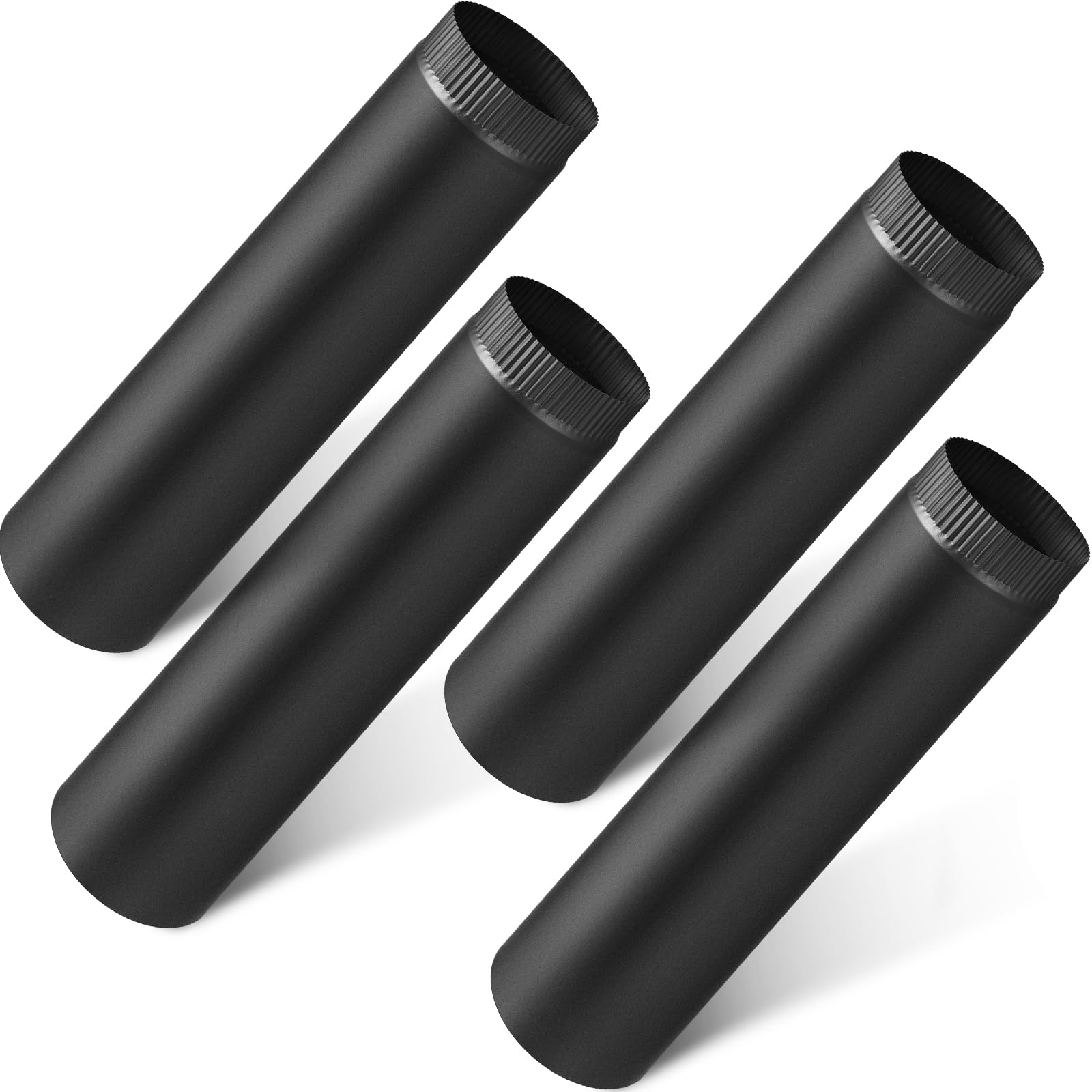 LEIFIDE Black Matte Stove Pipe Set