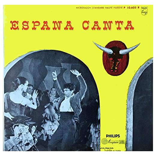 Philips 10.603 - "España Canta" : Imperio de Triana, Los Chiquis, Antonio Fernandez : No se va la paloma, Tengo un clavel, Toita el agua del mar, Auque llore la flor, Lola Buleria, De tanto por ti llorar, Correo de Velez, Ole las morenas, A la rueda mi carino, Mi ovejita lucera - Disque Vinyle 33 tours de 25 cm (et non CD).