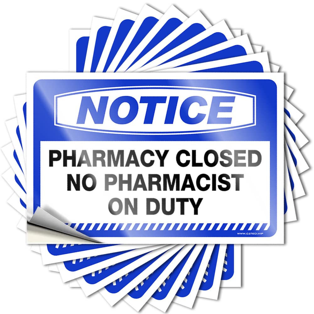 Tattoos Cool Wall Decor Coffee Great Laptop Notice Pharmacy Closed No Pharmacist On Duty - Scratch Resistant Stickers(12X18CM)