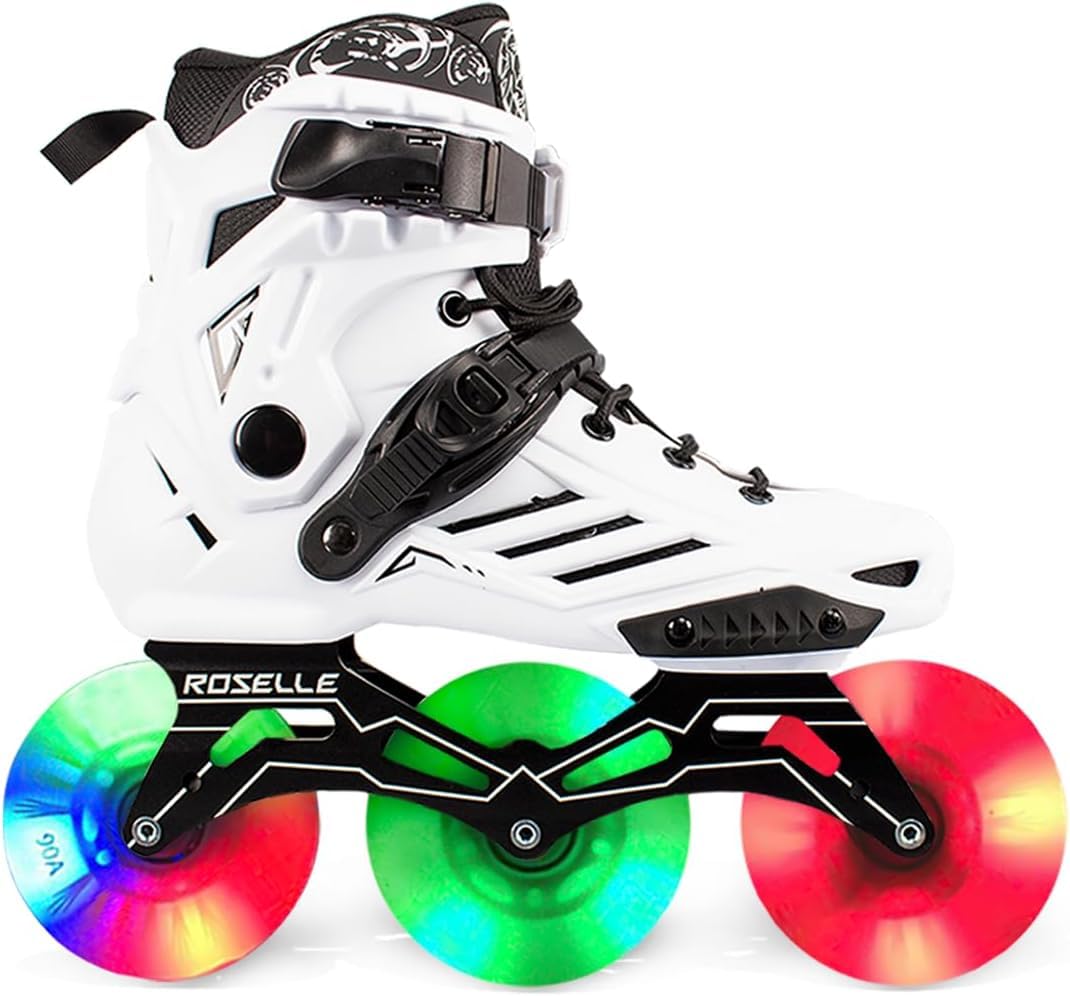 Overs Inline Skates with LED Lights Wheels 3 * 110MM for Men and Women,Speed Skating Shoes for Adults and Children outdoor Roller Skates