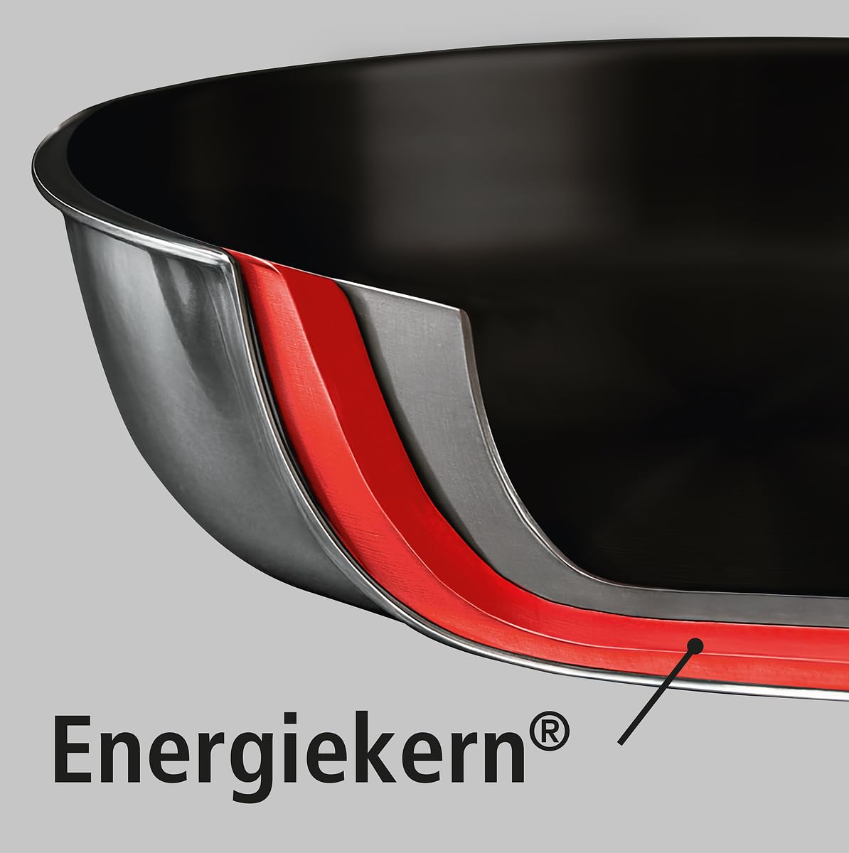 Schulte-Ufer Bratpfanne Quasar mit UniverSUS-Oberflächenstruktur und Energiekern, ohne PFAS/PTFE, 9558-24, Edelstahl, 24 cm