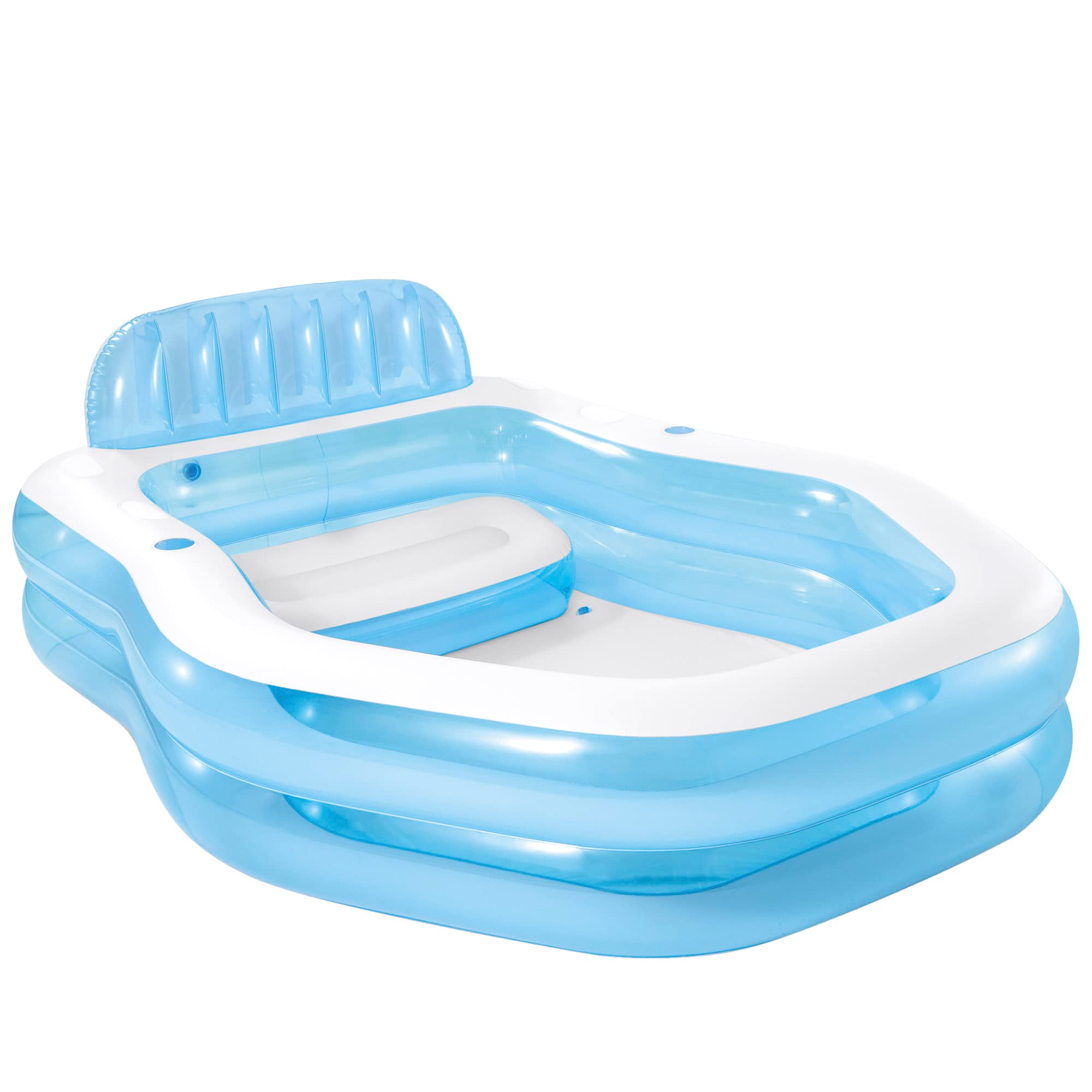 Intex Piscina Hinchable Infantil con Toldo Desmontable, Piscina para niños a Partir de 3 años, Incluye 2 Porta Bebidas, Parche de reparación y tapón de desagüe, Medidas 229x191x135cm (57186)