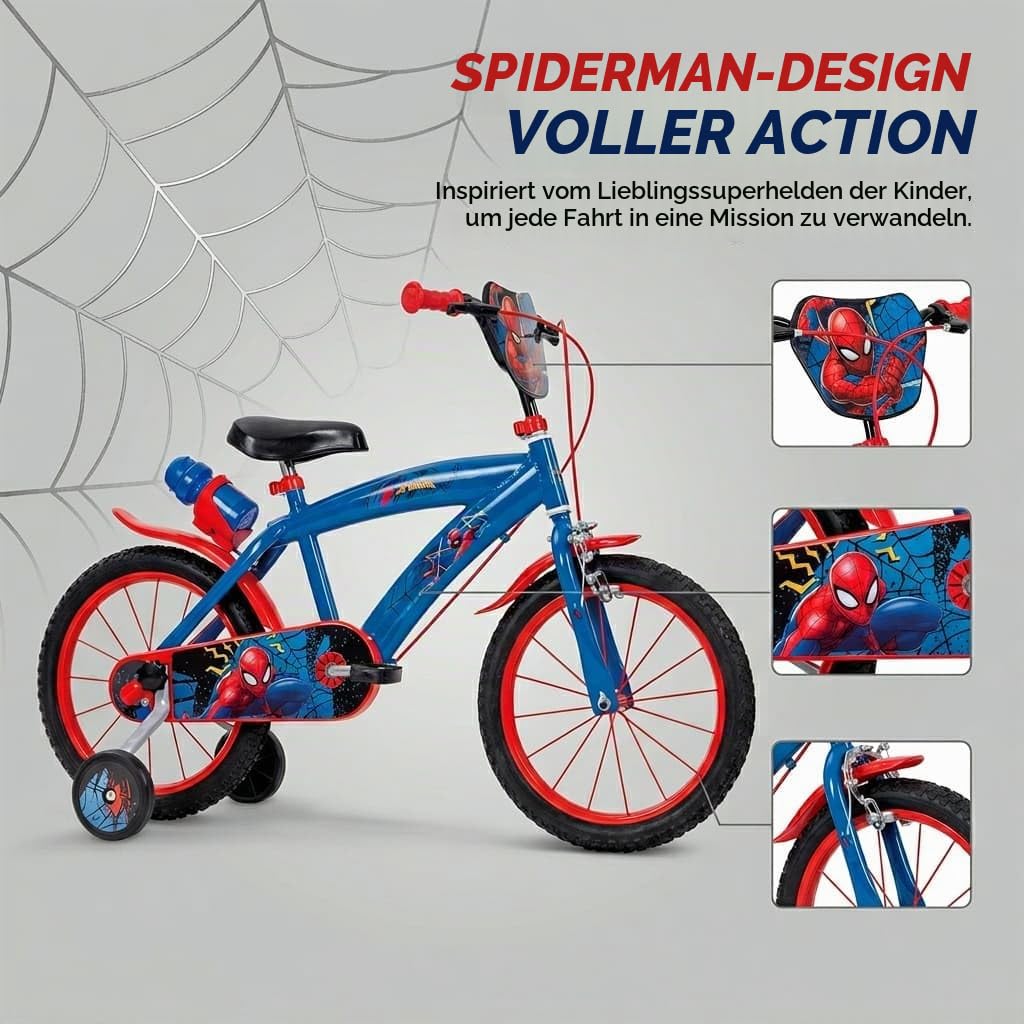 TOIMSA Fahrrad 16 Zoll Spiderman Huffy 5/8 Jahre
