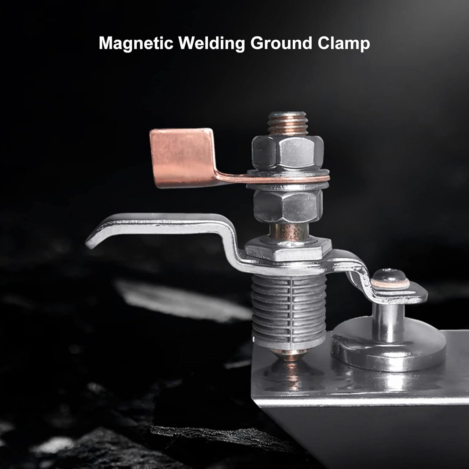 Magnetic Welding Ground Clamp, Strong Magnetism with Large Suction, Welding Clamp Connector for Stability, Durable Welding Accessories