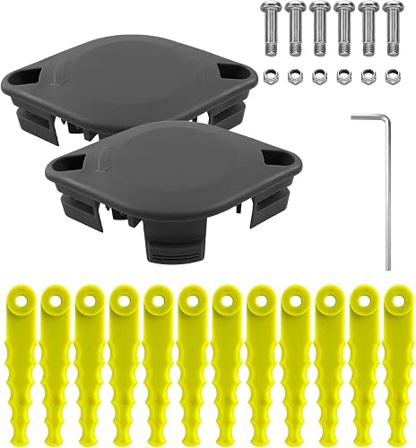 ACFHRL2 Weed Eater Bladed Head, Trimmer Head Kit with 12 Quick Load Blades, Compatible with Ryobi 18V 24V 40V RY40210 RY40210A String Trimmers