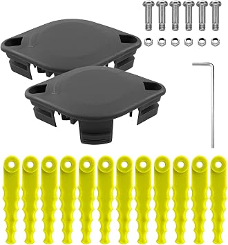 ACFHRL2 Weed Eater Bladed Head, Trimmer Head Kit with 12 Quick Load Blades, Compatible with Ryobi 18V 24V 40V RY40210 RY40210A String Trimmers