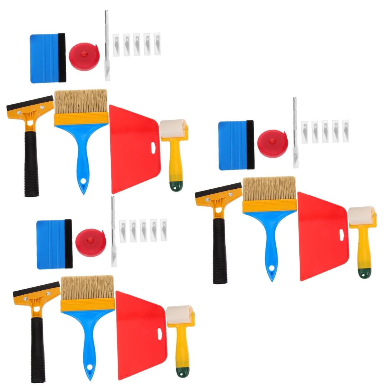 NUOBESTY 3 Ensembles Kit Outils De Peint De Spatules Pour Application De Vinyle Outils Raclage 12 Pièces * 3