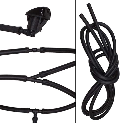 Miniatura 7 de BUENNUS Kit de conector de manguera de limpiaparabrisas de 78.8 pulgadas6.6 ft manguera de líquido para limpiaparabrisas con 9 conectores divisores