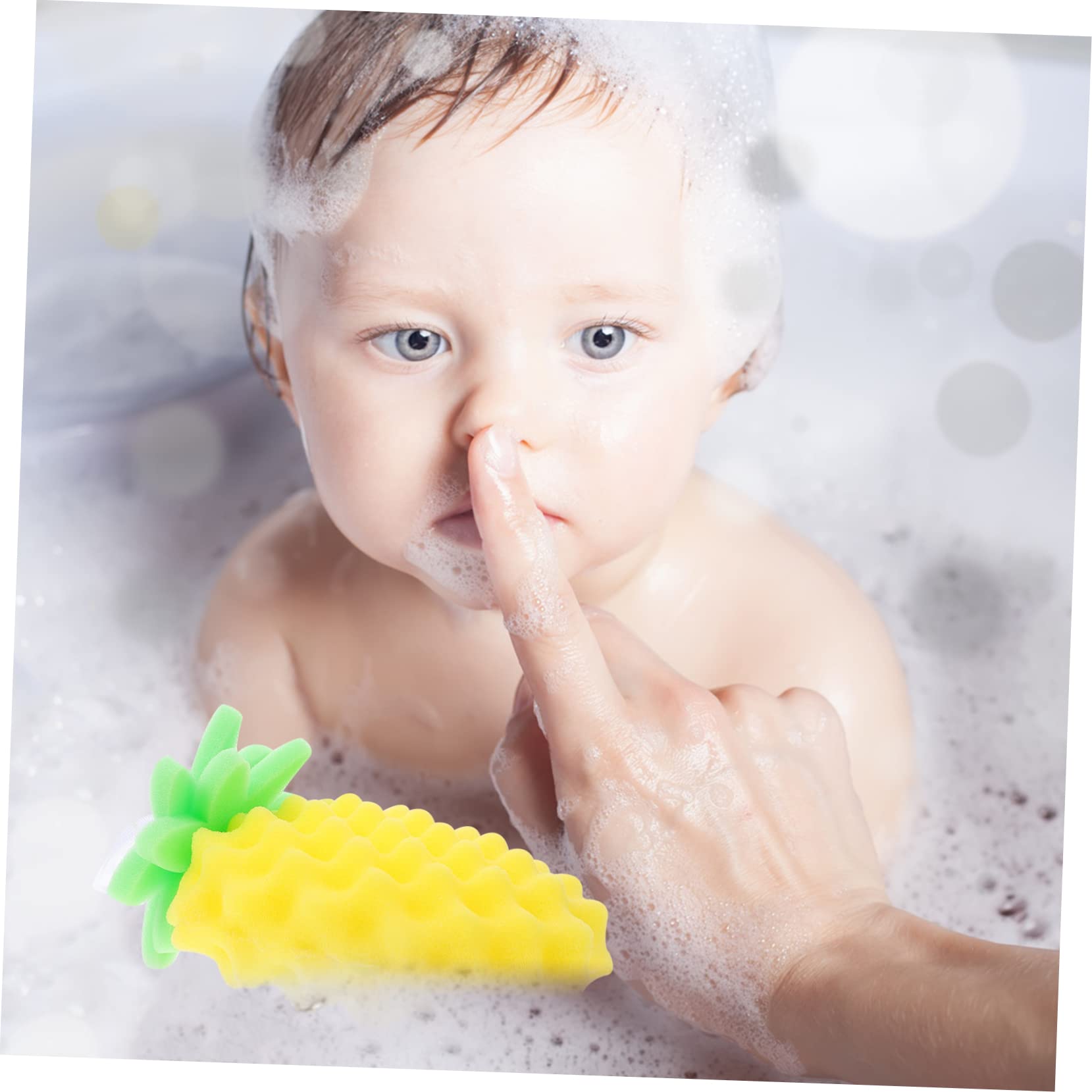 PLAFOPE Spugna Da Bagno Per Bambini Con Motivo Ananas Facile Da Pulire Scrub Per Il Corpo Per Bambini Piccoli Sicura Per