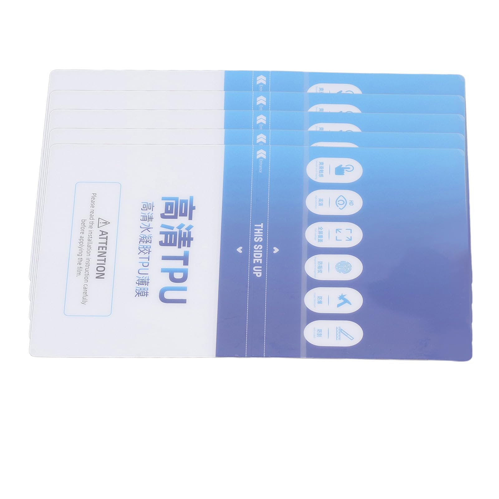 Película protectora de alta transmisión de luz con ajuste perfecto - 50 piezas Protector de pantalla transparente de película TPU para teléfonos móviles, relojes y cámaras -