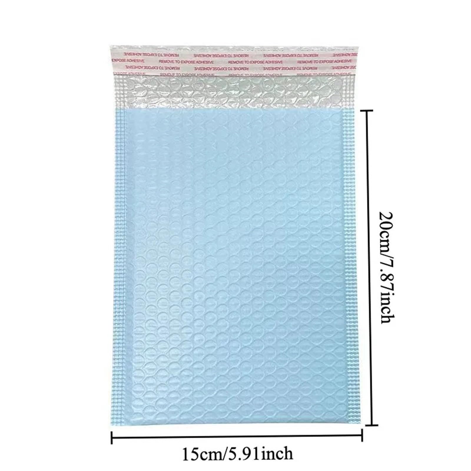 versandtaschen 20 Stück Poly Bubble Mailer Gepolsterte Umschläge Selbstklebend(15x20cm Blue)