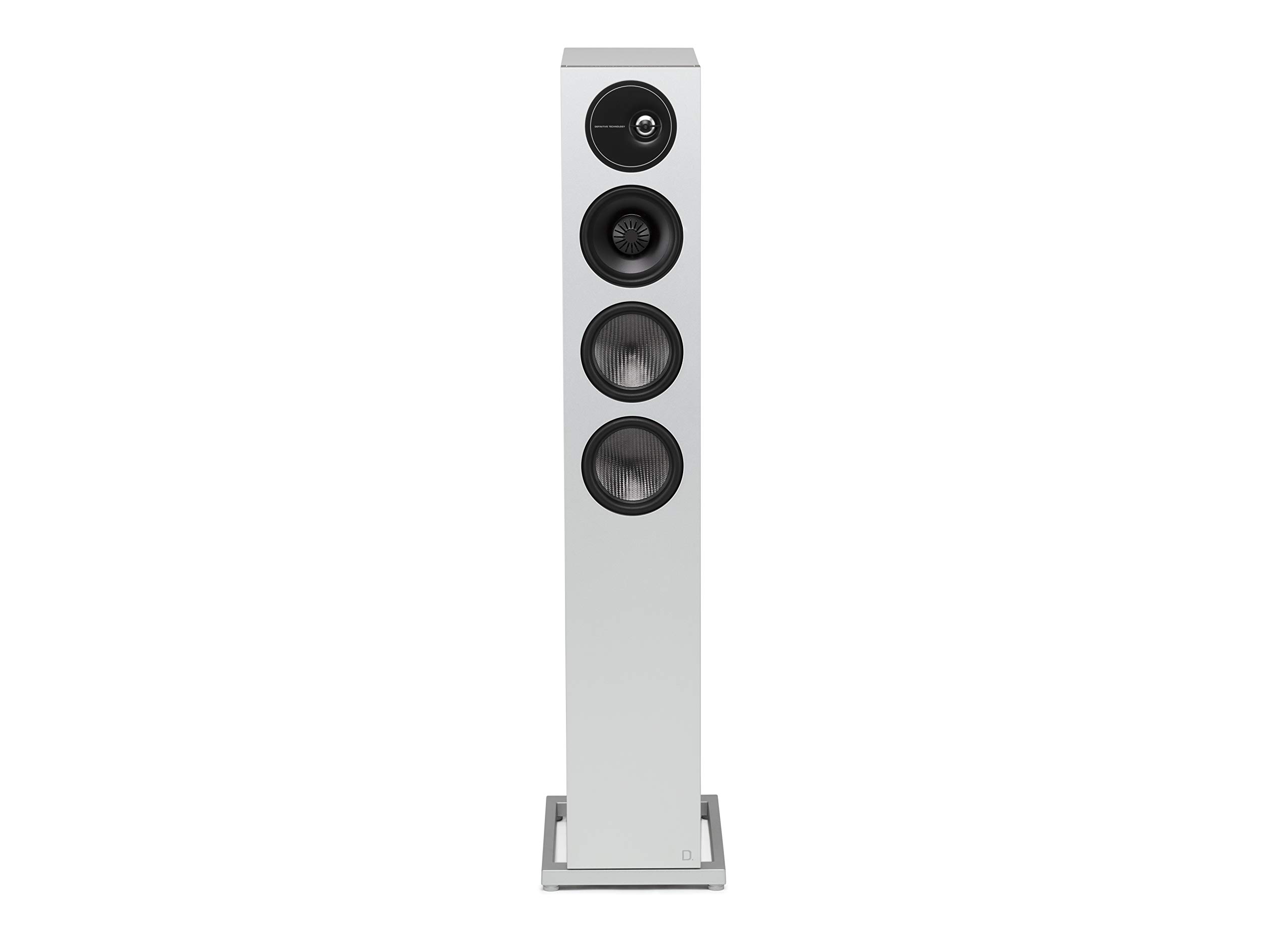 Definitive Technology D15 Demand Series Modern High-Performance 3-Way Tower Speaker (Right-Channel) - Single, White | Dual 8” Passive Bass Radiators