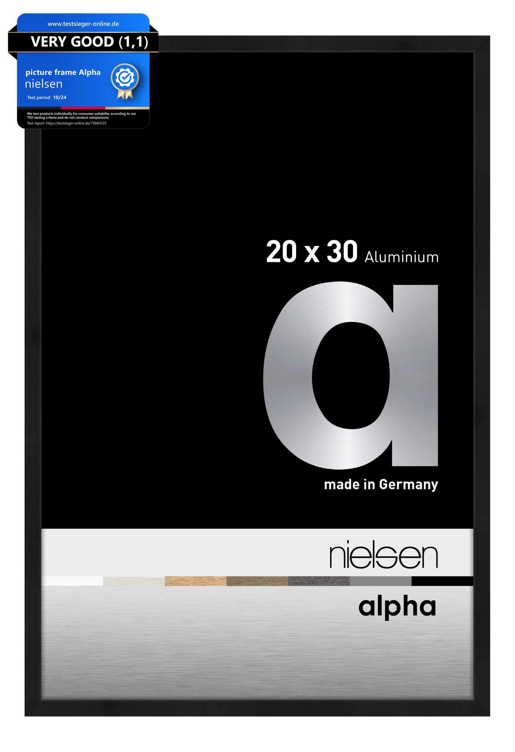 nielsen aluminium picture frame Alpha, 20x30 cm, jet black matt — image 1