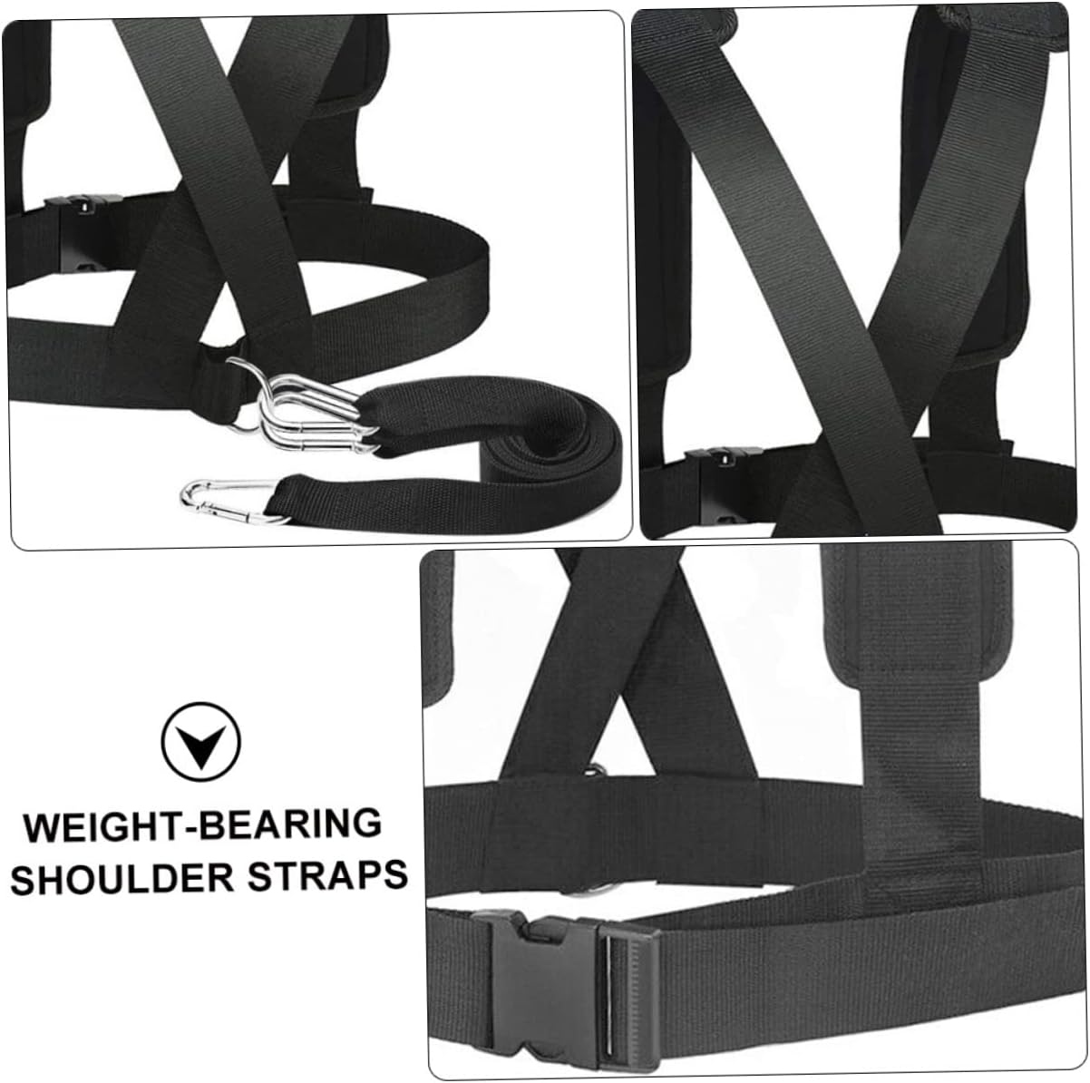 2pcs Resistance Training Belt Padded Shoulder Straps for Enhanced and Strength Training for Outdoor Sled Pulling and Jogging Exercises