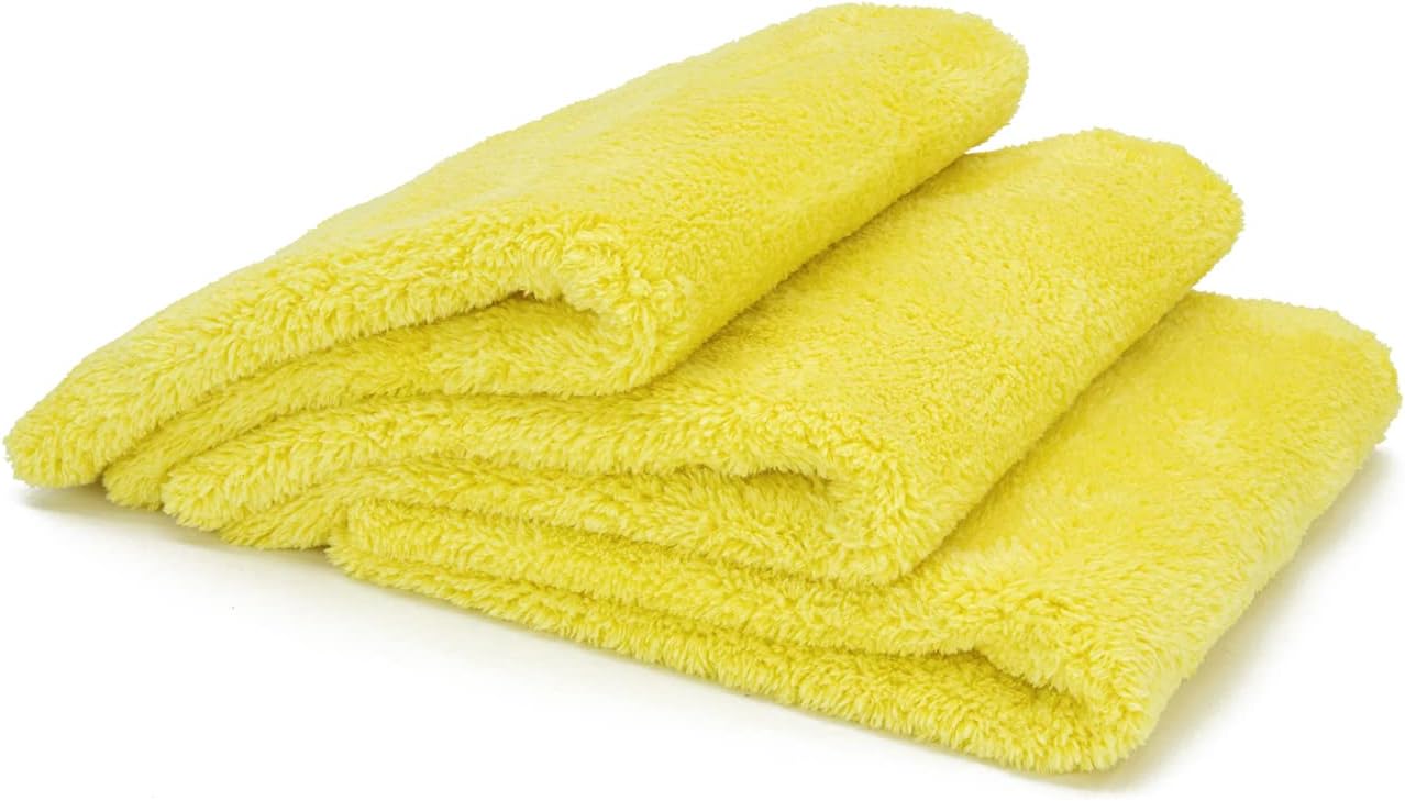 Autofiber [Korean Plush 550] Premium Edgeless Detailing Towels 550gsm (16"x16") Aqua Blue - 10 Pack
