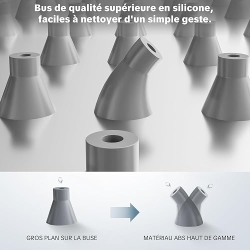 Colonna Doccia Nera Senza Miscelatore, Asta Doccia Saliscendi con Soffione Pioggia 30x30cm e Doccetta 3 Getti, Asta Doccia Regolabile in Altezza 86-120cm, Tubo Acciaio Inox Antitorsione 1.6m, Nero - 5