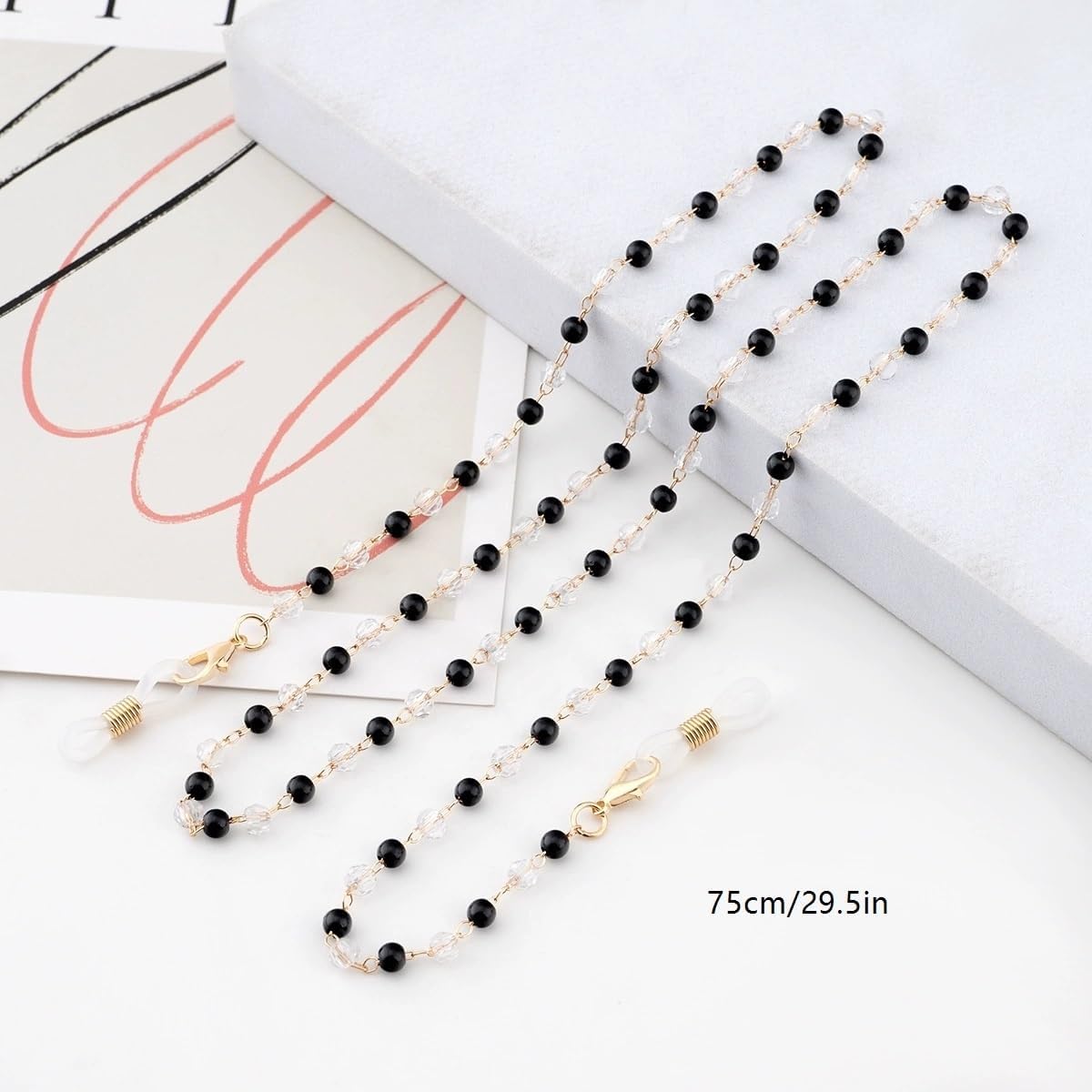Retro Glasses Strap Artistic Beautiful Eyeglass Chains Pearl Metal Sunglasses Hanging Neck
