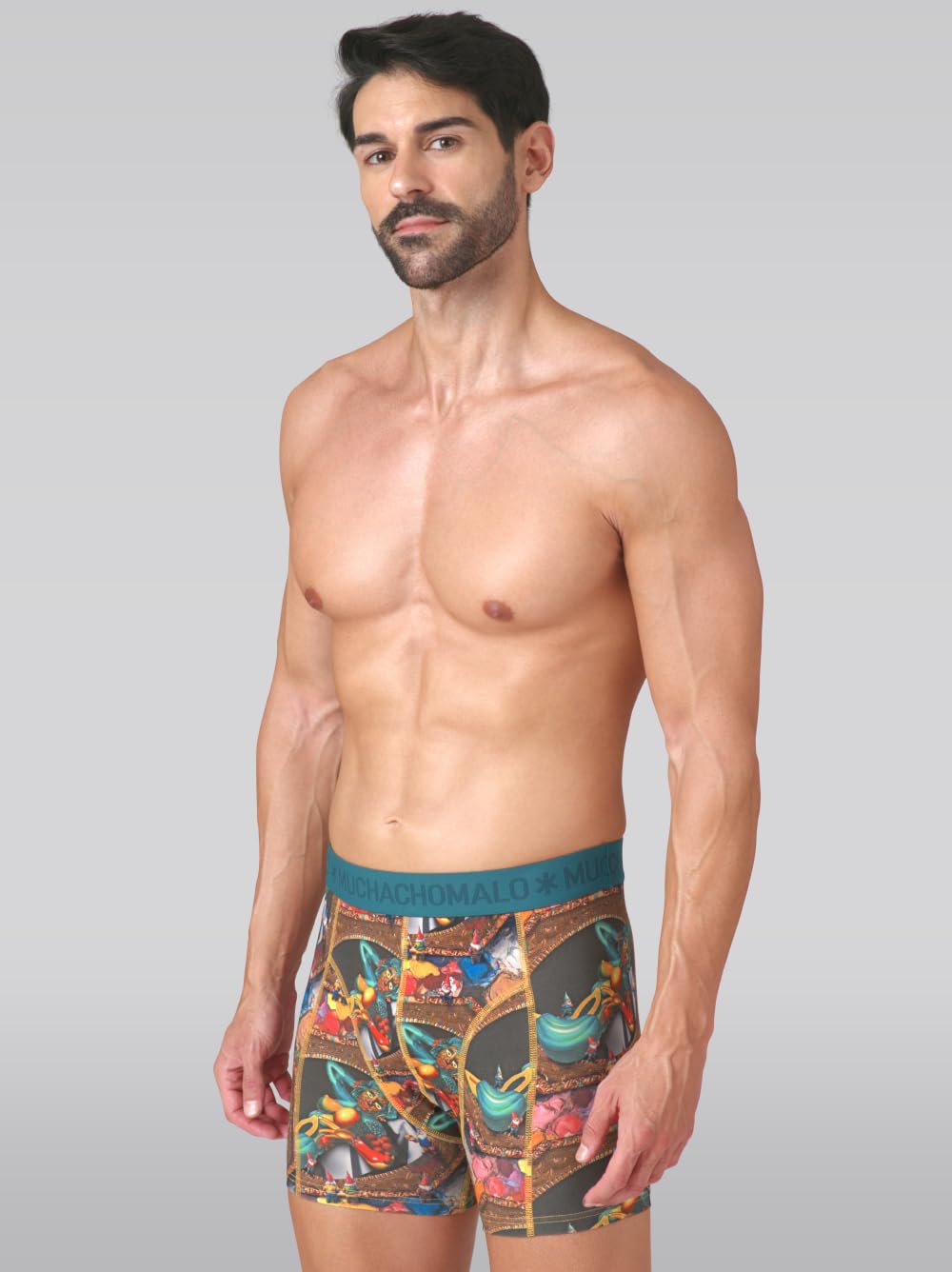 Muchachomalo Uomo Boxer 3-Pack, Fantasia, Cotone, Fascia Elastica