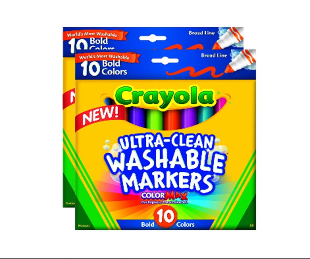Crayola Ultraclean Broadline Bold Markers (10 Count)2