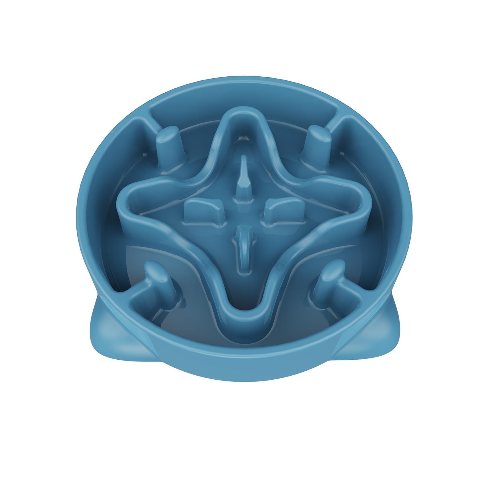 TOKAYIFE Ciotola anti ingozzamento 21.8cm Cibo lento per animali domestici Ciotola per cani e gatti Anti-rigurgito Antiscivolo Durevole (M, Blu)
