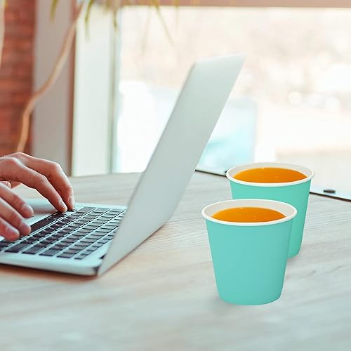 Miniatura 6 de Turbo Bee Paquete de 600 vasos de papel rosa de 3 onzas, vasos desechables para baño, tazas pequeñas para enjuague bucal, tazas de espresso, vasos