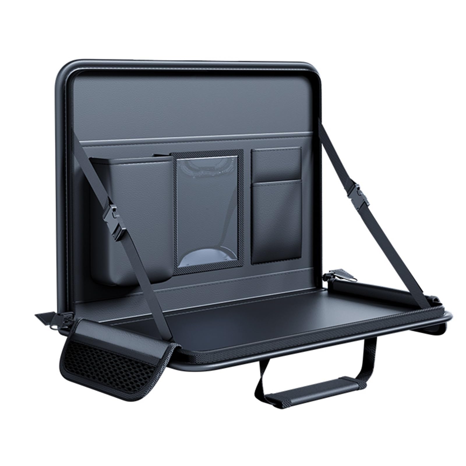 Mesa de Coche Portátil, Bandeja para Volante de Coche 2 en 1, Bandeja Ajustable para Asiento de Pasajero, Escritorio Ajustable para, Mesa para Teléfono Móvil Bebida