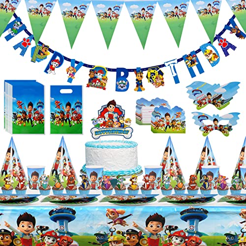 PiliStar Pat Patrouilla Decoration Anniversaire garçons Anniversaire, Decoration Anniversaire Pat Patrouilla Kit Anniversaire garçons Anniversaire Pat Patrouilla Pat Patrouilla Fille,Ballon Enfant
