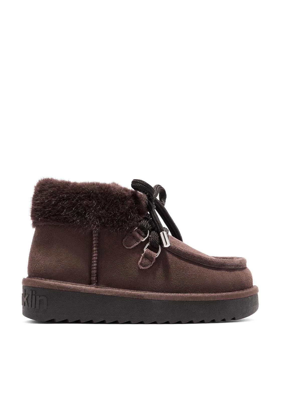 D.Franklin Botki Australijskie Damskie Nordic Mid Fur w kolorze czekoladowym - Buty Damskie - Moda Casual - Rozmiar (42) - Model nordic