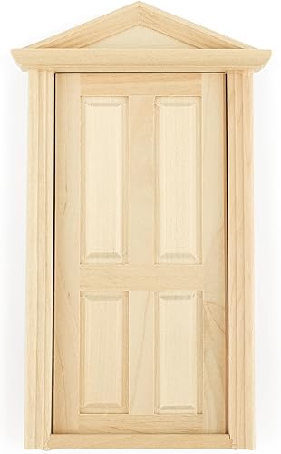 Miniatura 8 de AUEAR, Muebles en miniatura para casa de muñecas 112, puertas de madera para bricolaje, muñeca, muebles para el hogar, manualidades (6 paneles