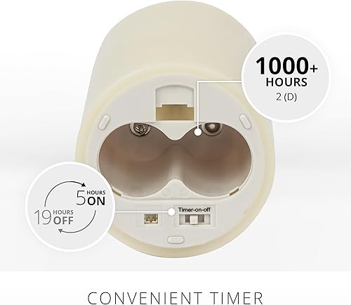 Miniatura 4 de Luminara vela de cera 3.5 x 7 Marfil, Cera, Ivory, 7 pulgadas