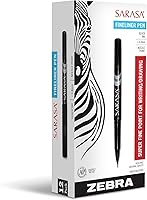 Vista 1 de Zebra Sarasa - Marcador de línea fina, 0.8 mm, negro, 12 unidades (66110)