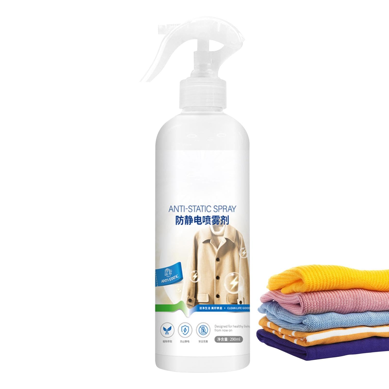 Static Guard Spray – 290 ml antistatisches Spray für Kleidung, statischer