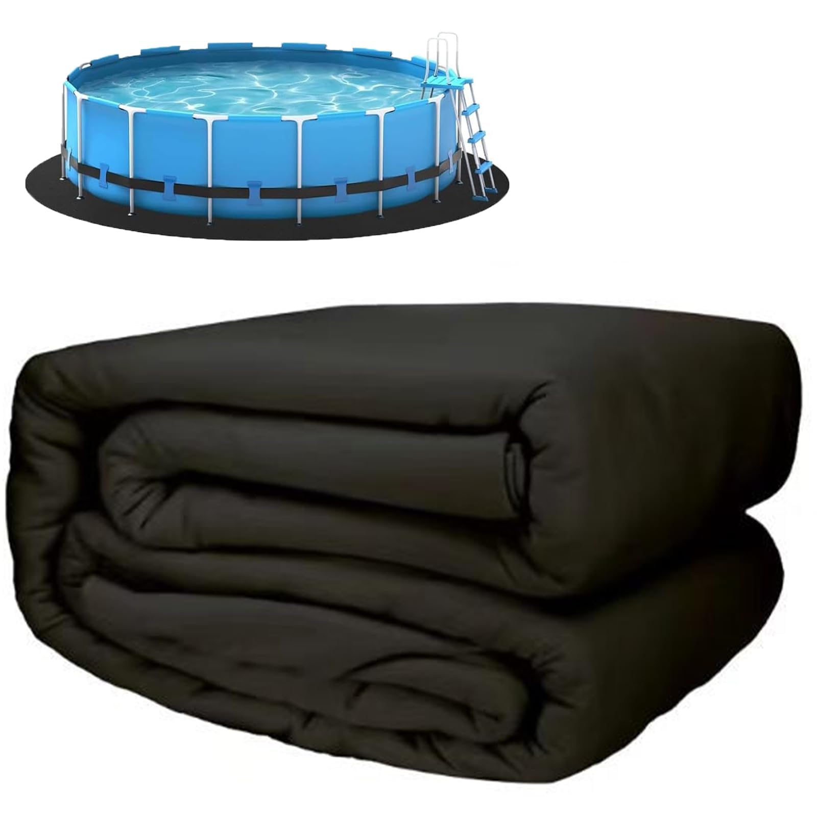 Base redonda 305 para piscina, precortada para exteriores, antideslizante, resistente a desgarros, sin costuras, para piscinas y jacuzzis (305)