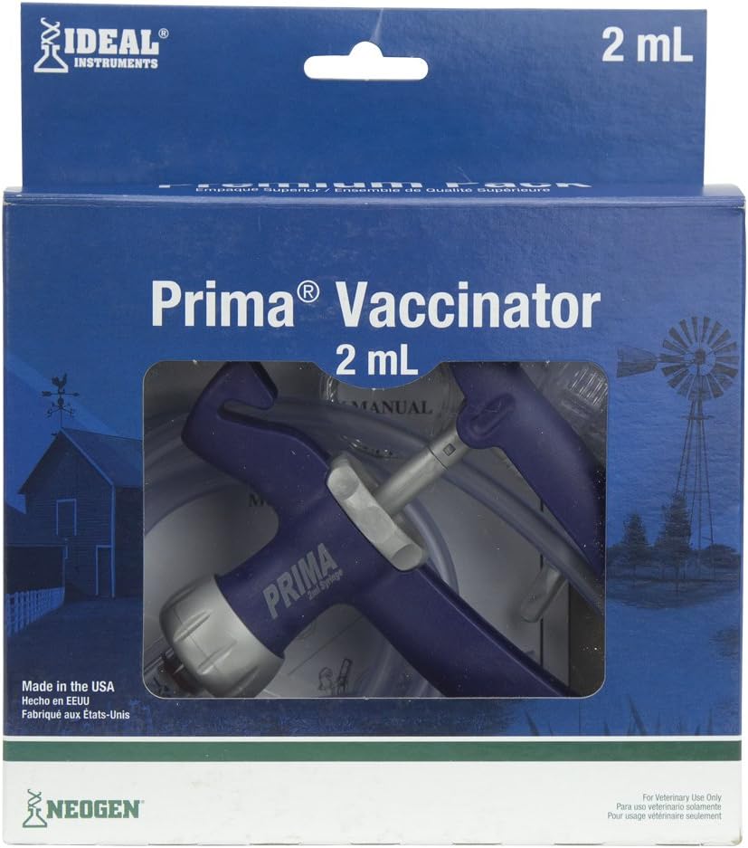 Neogen 205803 Prima Premium Adj 2mL Vaccinator, Blue