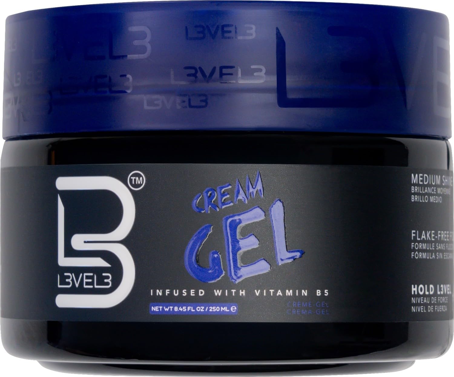 L3 Level 3 Cream Gel - Provides Volume and Medium Hold - With Vitamins to Nourish and Protect Hair Level Three Mens Hair Styling Cream