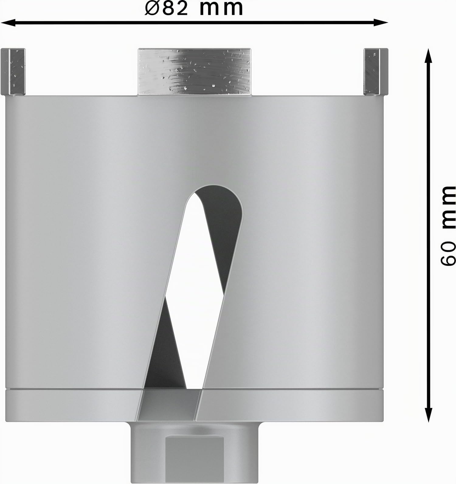 Bosch 1x PRO Socket Trockenbohrkrone, 82 x 60 mm, M16-Gewinde