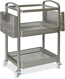 Lorell Mobile File Cart, 12.5" x 22.4" x 25.25", Metal, Champagne Gold