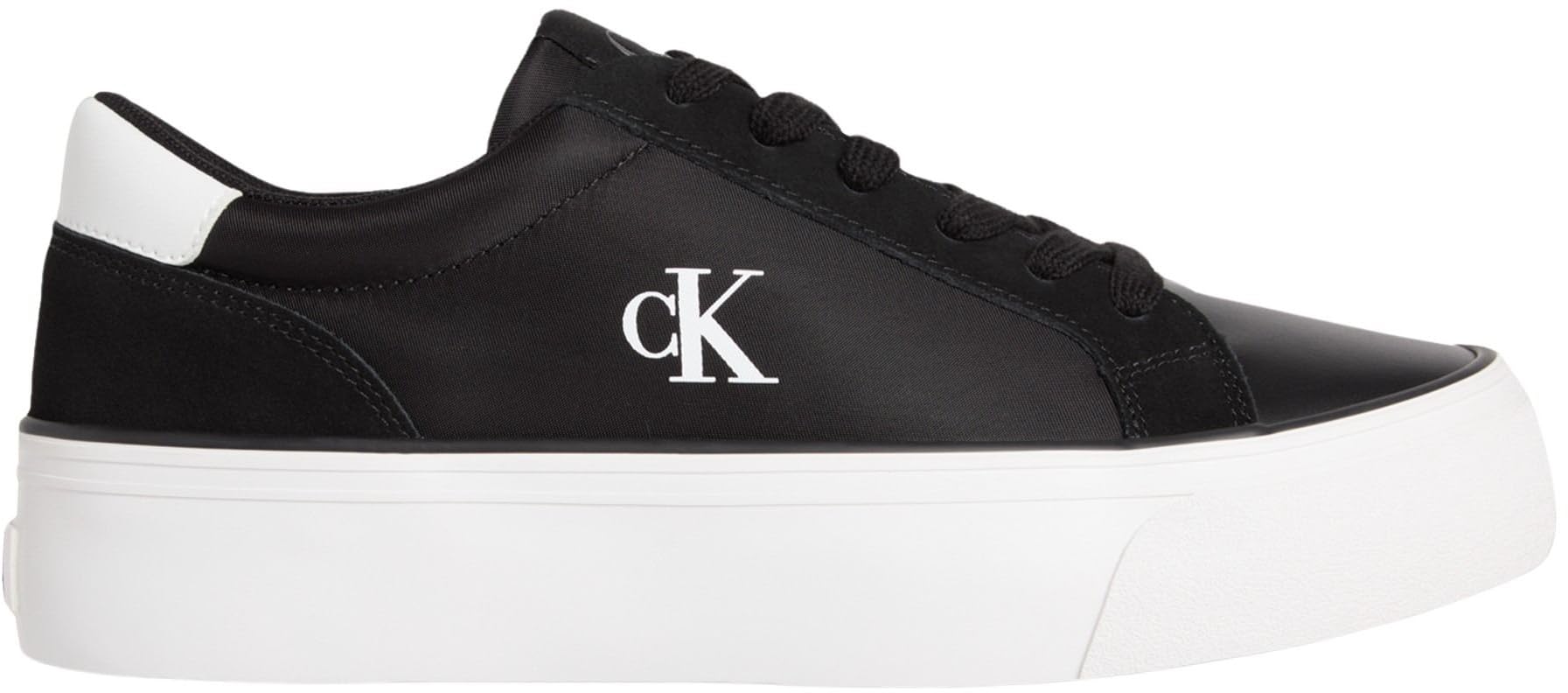 Calvin Klein Damen Vulcanized Sneaker Flatform Nylon Mix mit Logo