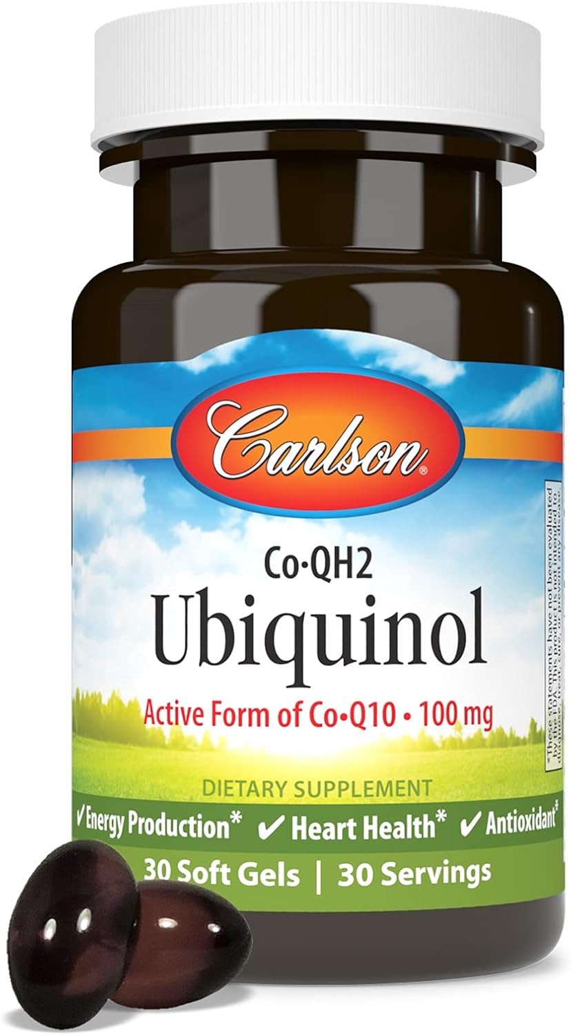 Carlson Labs CO-QH Ubiquinol Soft Gels, 30 Count
