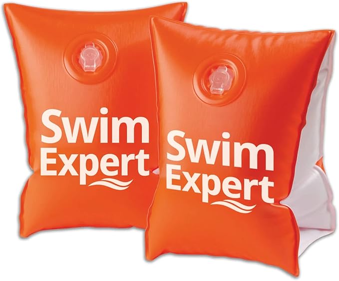 SwimExpert Swimming Arm Bands for Adults 60kg+ Orange Amazon.co