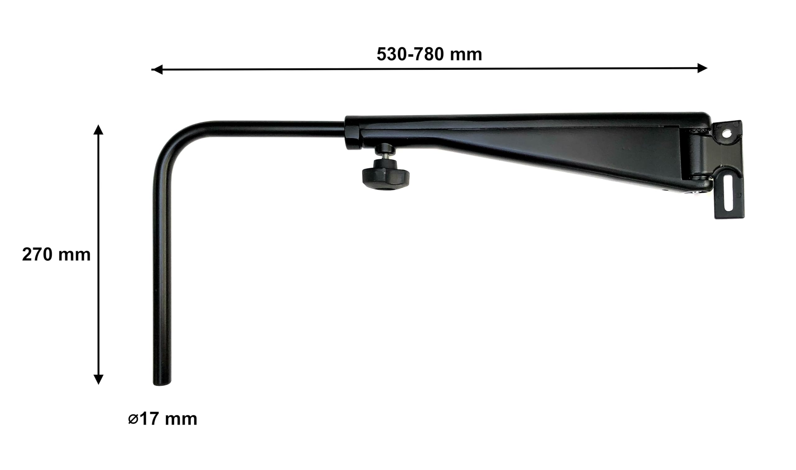 2x Soporte de Espejo OE 4285291M91, Largo: 530-780 mm, ø17 mm para Tractores MASSEY FERGUSON