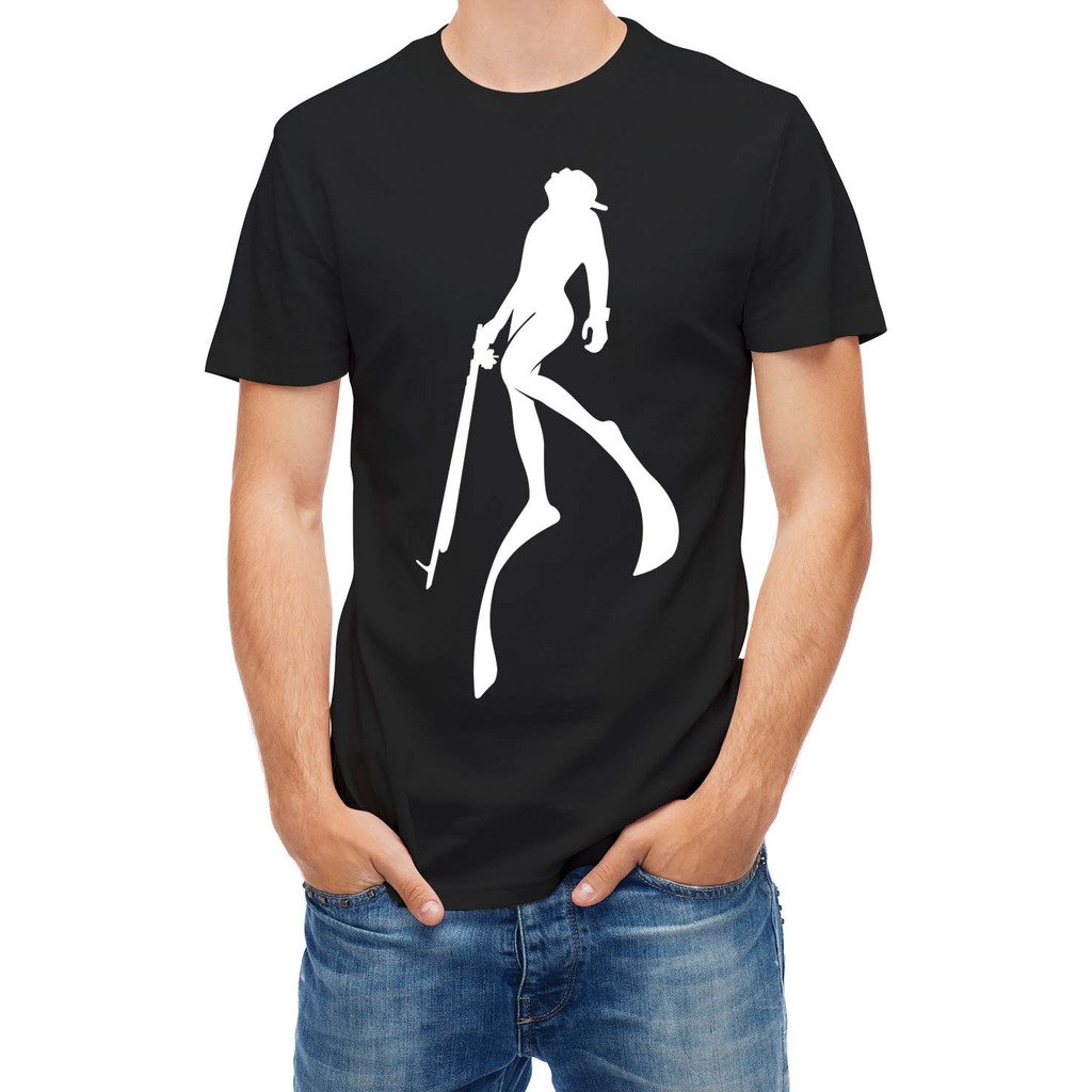 T shirt Spearfishing Diver Black L