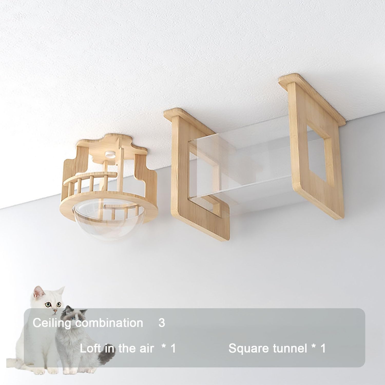 mensole per gatti, Mobili moderni for gatti da parete, for arrampicata for, mensole for, set fai te for soffitto e, salvaspazio(Style3)