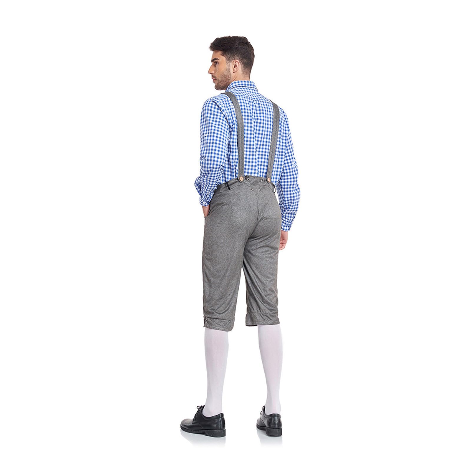 Lederhose Herren Trachtenlederhosen Für Herren Latzhose Tracht Damen Lederhose Kurz Trachtenhose Schwarz Oktoberfest Outfit Lang Trachten Trachtenhemd Weiß Trachtenschuhe Trachtenjacke M
