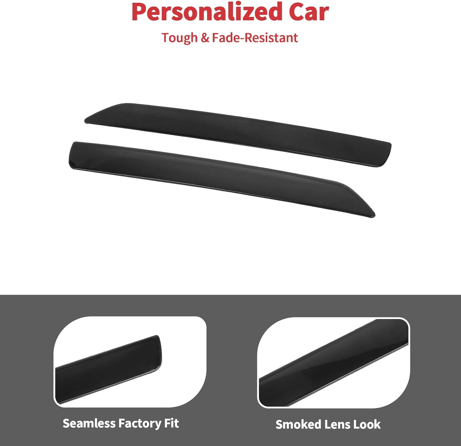 Linskip Rear Fog Light Covers Compatible with 2021-2024 Chevy Suburban Tahoe & GMC Yukon, Dark Smoke Rear Bumper Reflector Cover, Exterior Accessories