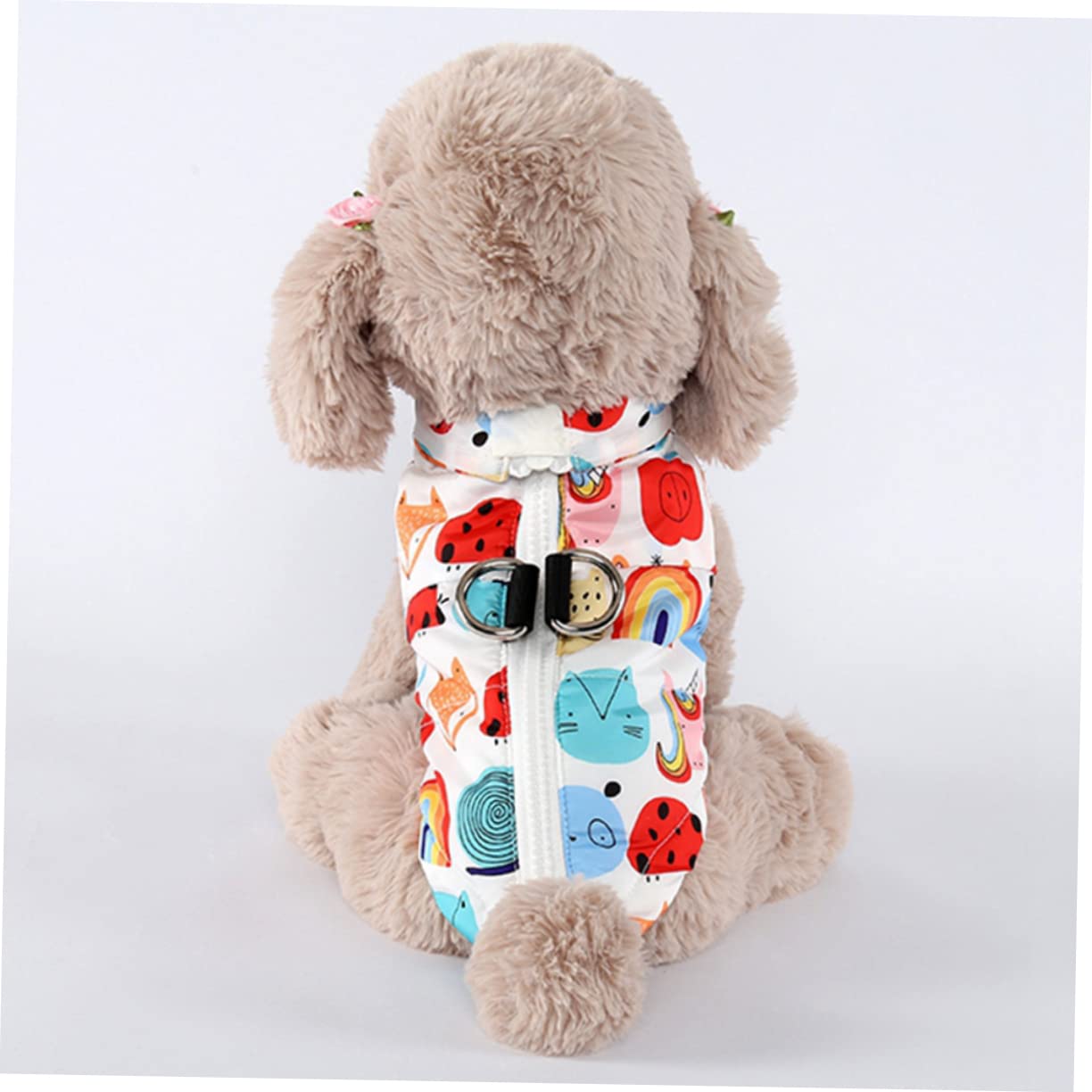 Angoily 3pezzi Cappotto per Cani con Stampa Animali Gilet per Cani di Taglia s Abbigliamento per Animali Domestici per Autunno Adatto per Passeggiate e attività all Aperto Design e Carino