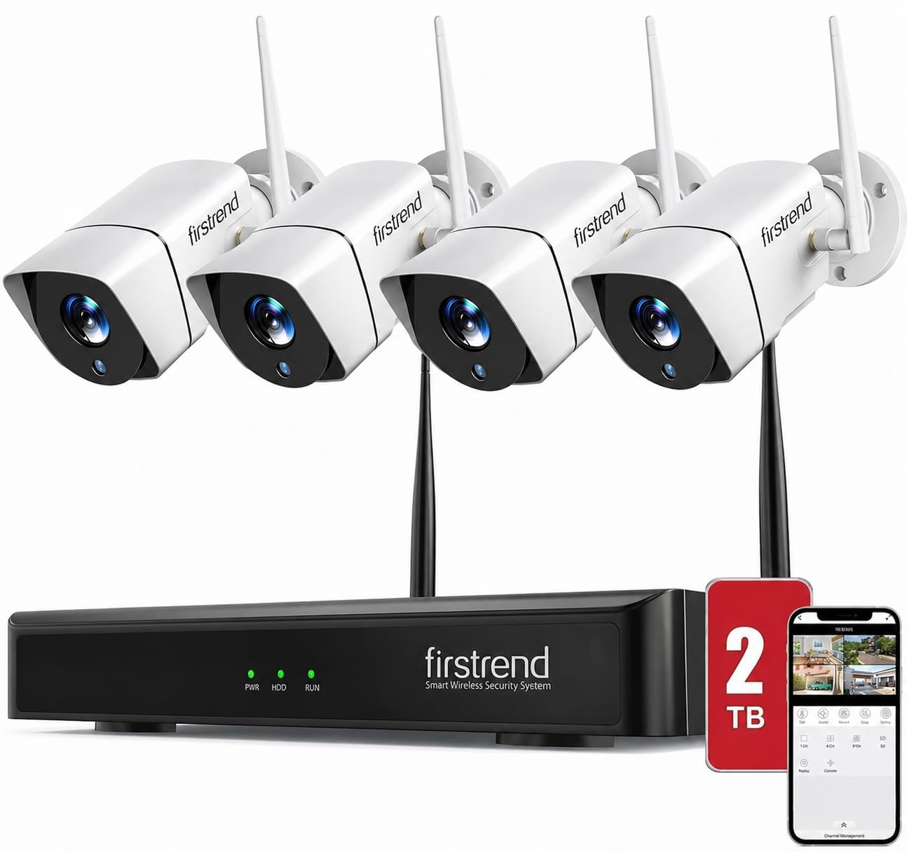 firstrend WiFi Wireless Security Camera System, Wireless NVR System