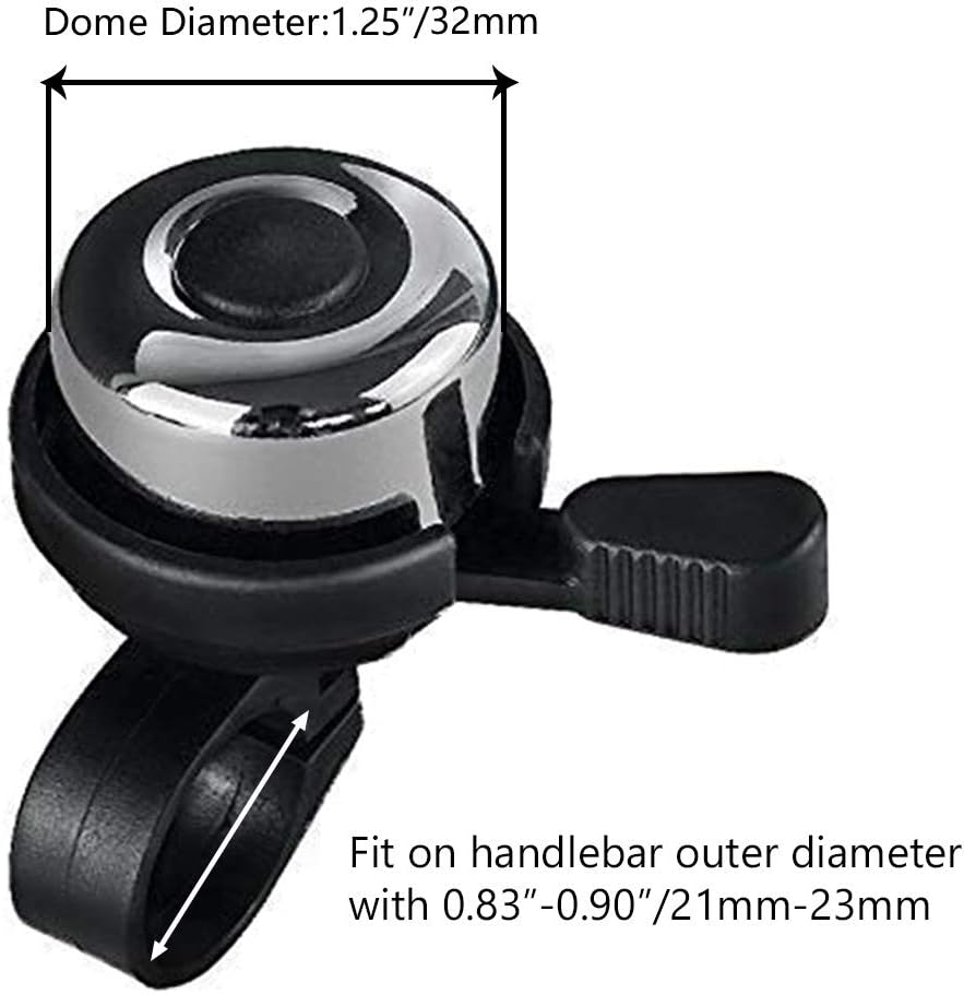Bike Bell, 2 Pack Brass Mini Bicycle Ring Bell for Mountain Bike Road Bike Kid Bike Accessories (New, Black)